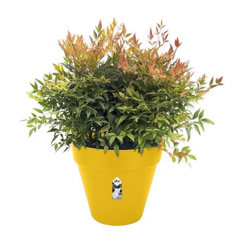 Elho - Pot De Fleurs Rond Loft Urban - Plastique - Percé - Réservoir - Avec Roulettes - ø50 - Ocre - Image 3