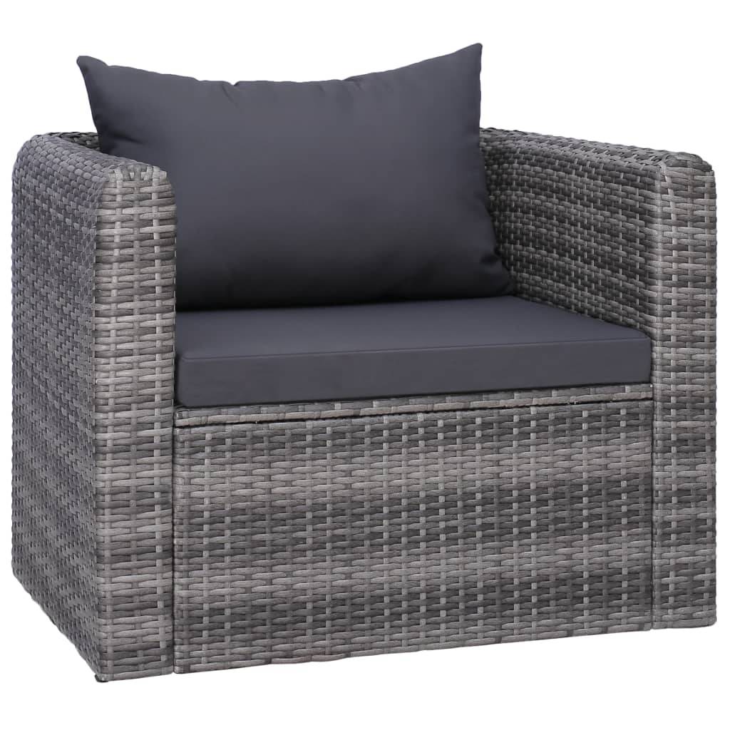 Vidaxl - Salon de jardin 6 pcs et coussins et oreillers Résine tressée vidaXL 44159 - Image 9