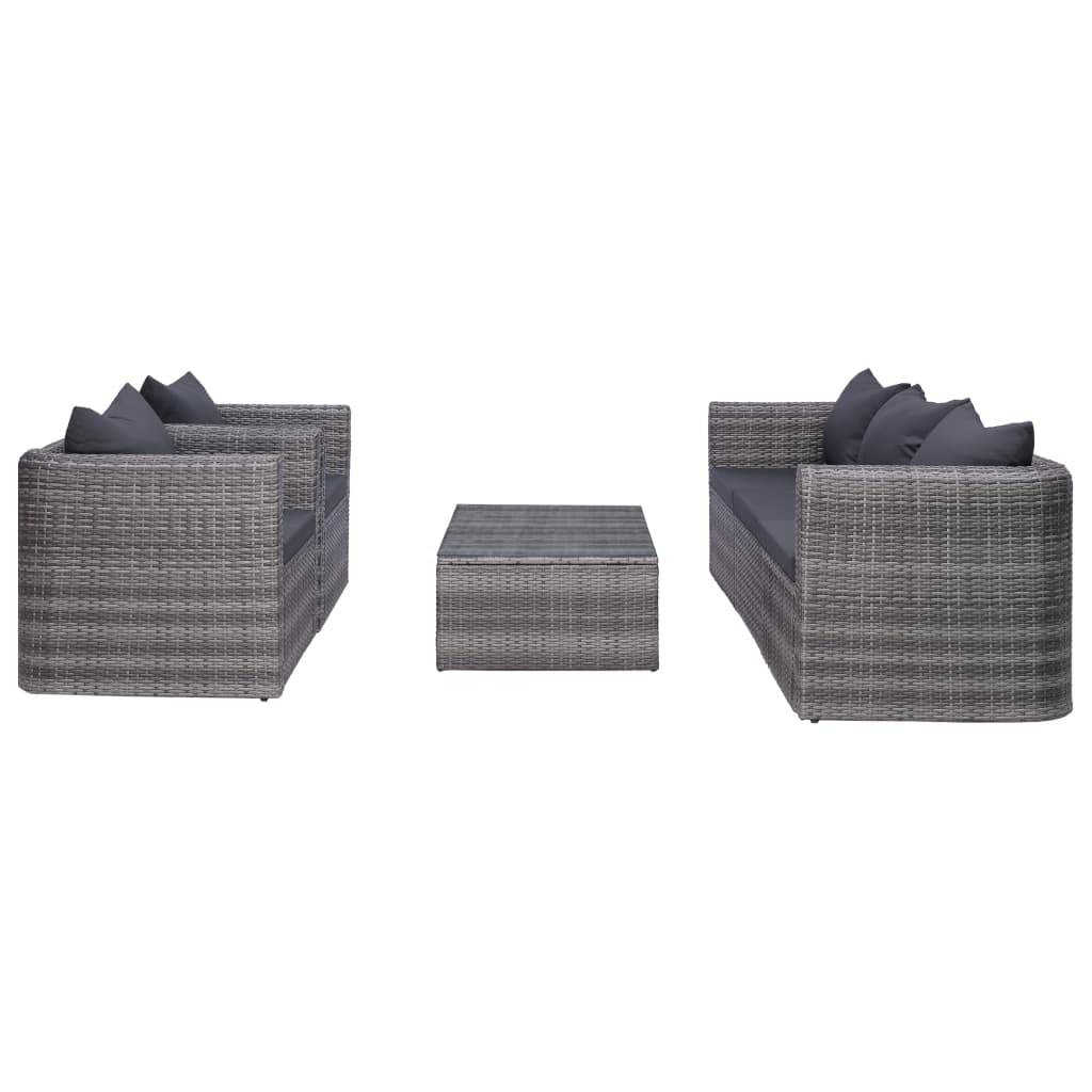 Vidaxl - Salon de jardin 6 pcs et coussins et oreillers Résine tressée vidaXL 44159 - Image 8