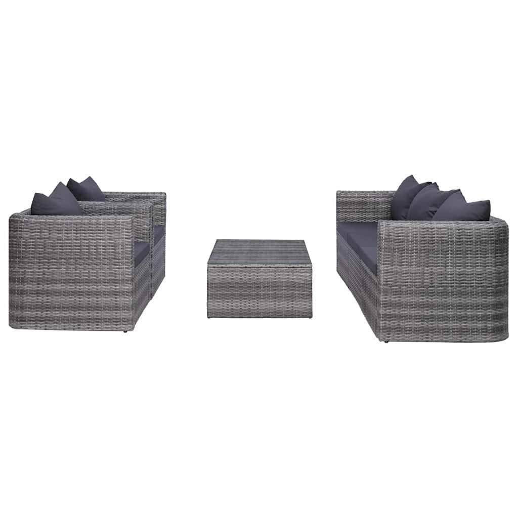 Vidaxl - Salon de jardin 6 pcs et coussins et oreillers Résine tressée vidaXL 44159 - Image 2