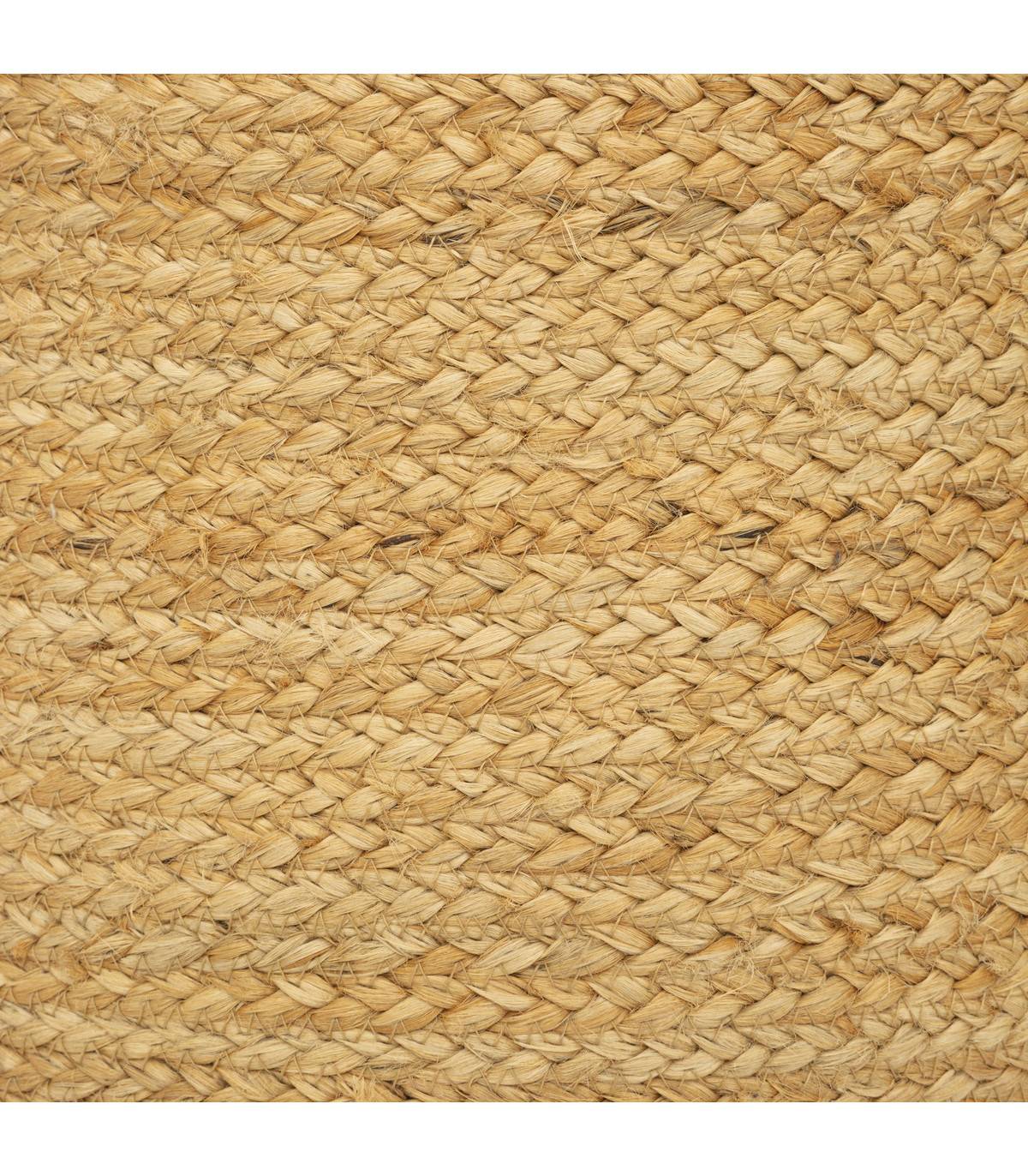 Pouf en Jute et Coton D 40 x H 40 cm - Image 2