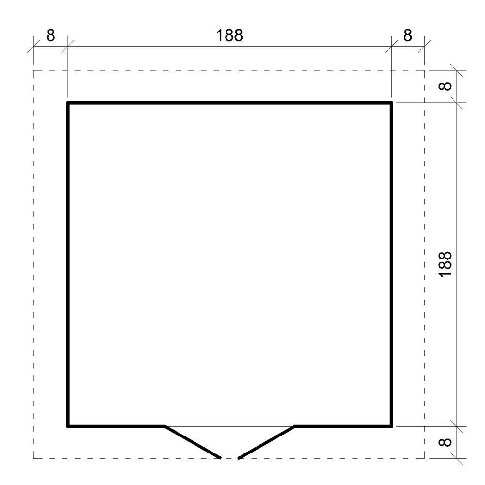 Timbela - Abri de jardin en bois l204xL204xH200 cm/3.53 m² - Stockage extérieur - Petit abri à outils, Local à vélos - 19 mm d’épaisseur - Timbela M309C - Image 7