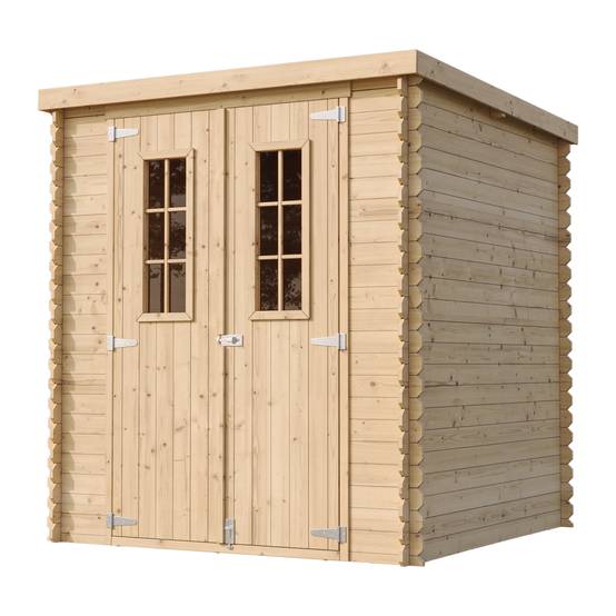 Timbela - Abri de jardin en bois l204xL204xH200 cm/3.53 m² - Stockage extérieur - Petit abri à outils, Local à vélos - 19 mm d’épaisseur - Timbela M309C - Image 2