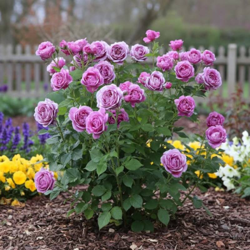 Rosier à grandes fleurs Catherine de Médicis® 'KORjupvio' à fleurs Rose/ - feuillage Caduc - Pot de 3L - 20/40 cm - Image 5