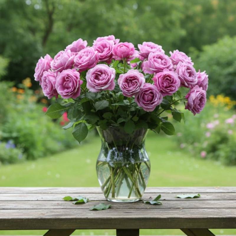 Rosier à grandes fleurs Catherine de Médicis® 'KORjupvio' à fleurs Rose/ - feuillage Caduc - Pot de 3L - 20/40 cm - Image 4
