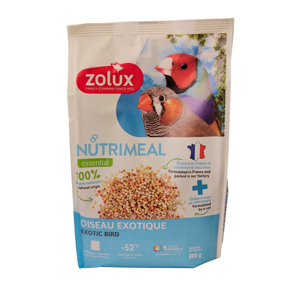 Zolux - Graines Alimentation oiseaux exotique nutrimeal, 800g. - Image 1
