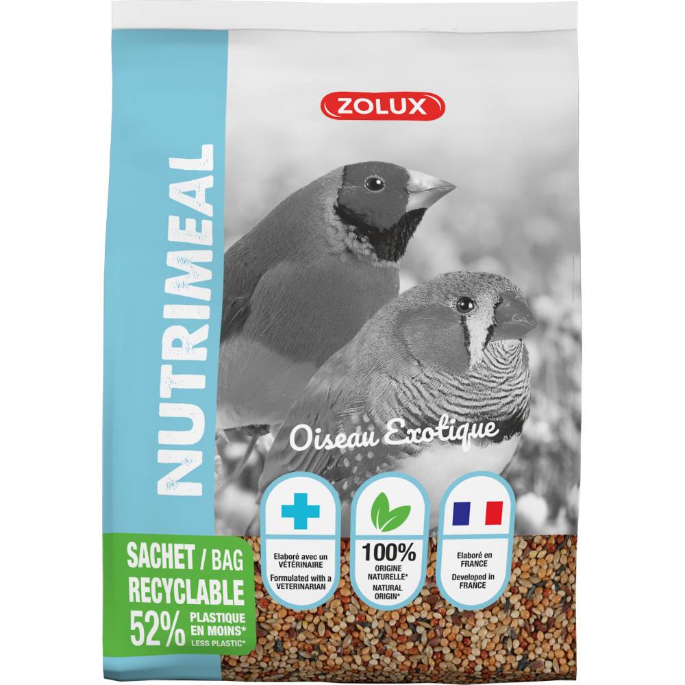 Zolux - Graines Alimentation oiseaux exotique nutrimeal, 800g. - Image 4