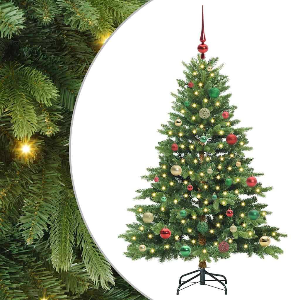 Sapin de Noël | Arbre de Noël artificiel avec 150 LED Vert 150 cm PE et PVC Maison Chic - Image 1