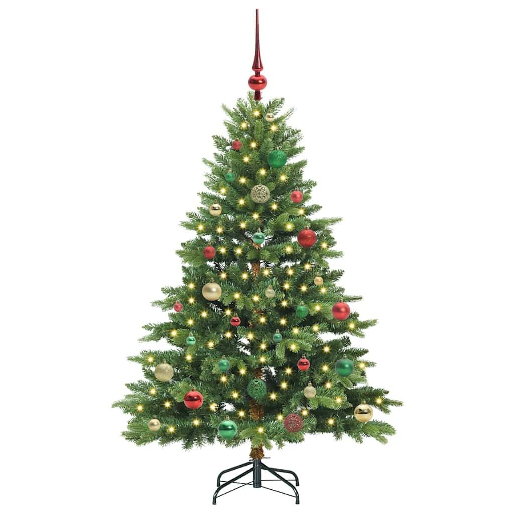 Sapin de Noël | Arbre de Noël artificiel avec 150 LED Vert 150 cm PE et PVC Maison Chic - Image 3