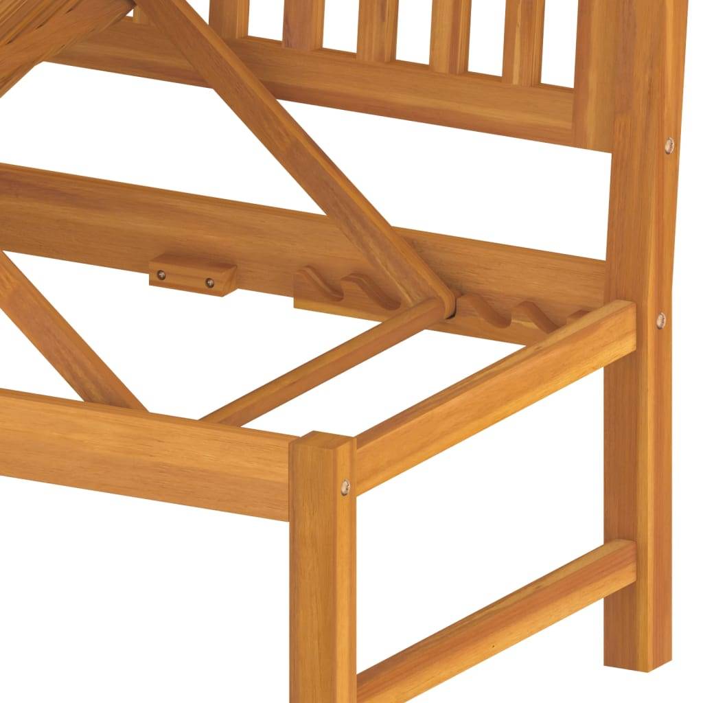Vidaxl - Lit de jour avec coussin gris 200x60x75 cm Bois d'acacia solide vidaXL 312145 - Image 8