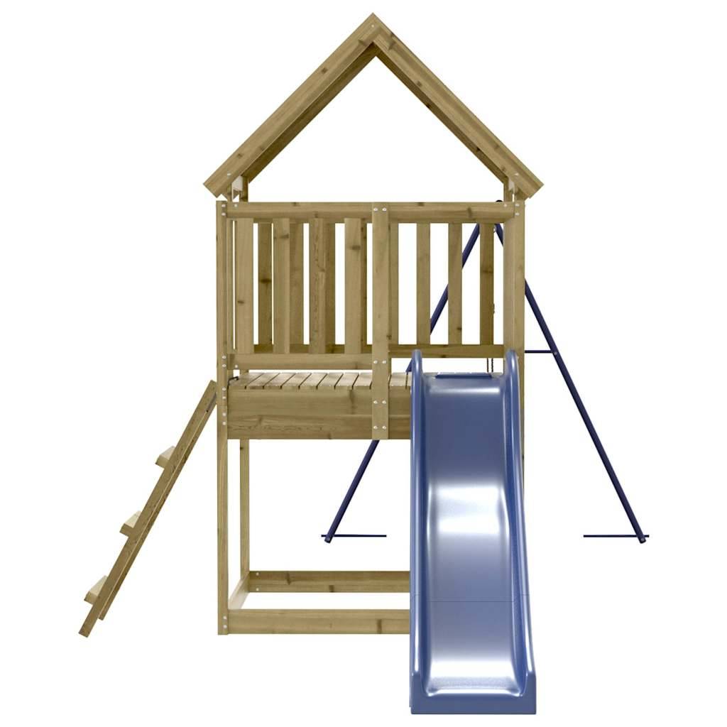 Aire de jeux d'extérieur - Jeu Plein air enfant bois de pin imprégné rj27 - Image 6