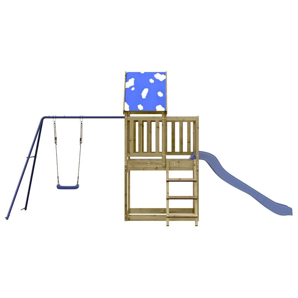 Aire de jeux d'extérieur - Jeu Plein air enfant bois de pin imprégné rj27 - Image 4