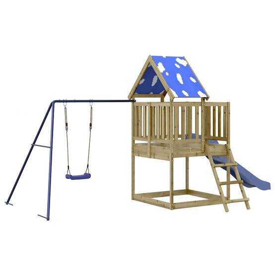 Aire de jeux d'extérieur - Jeu Plein air enfant bois de pin imprégné rj27 - Image 1