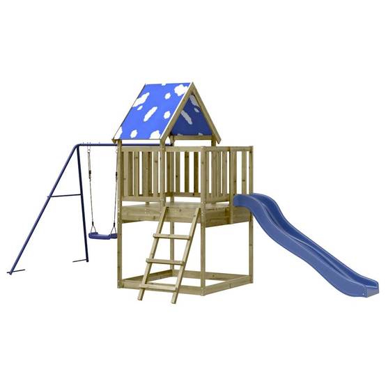 Aire de jeux d'extérieur - Jeu Plein air enfant bois de pin imprégné rj27 - Image 3