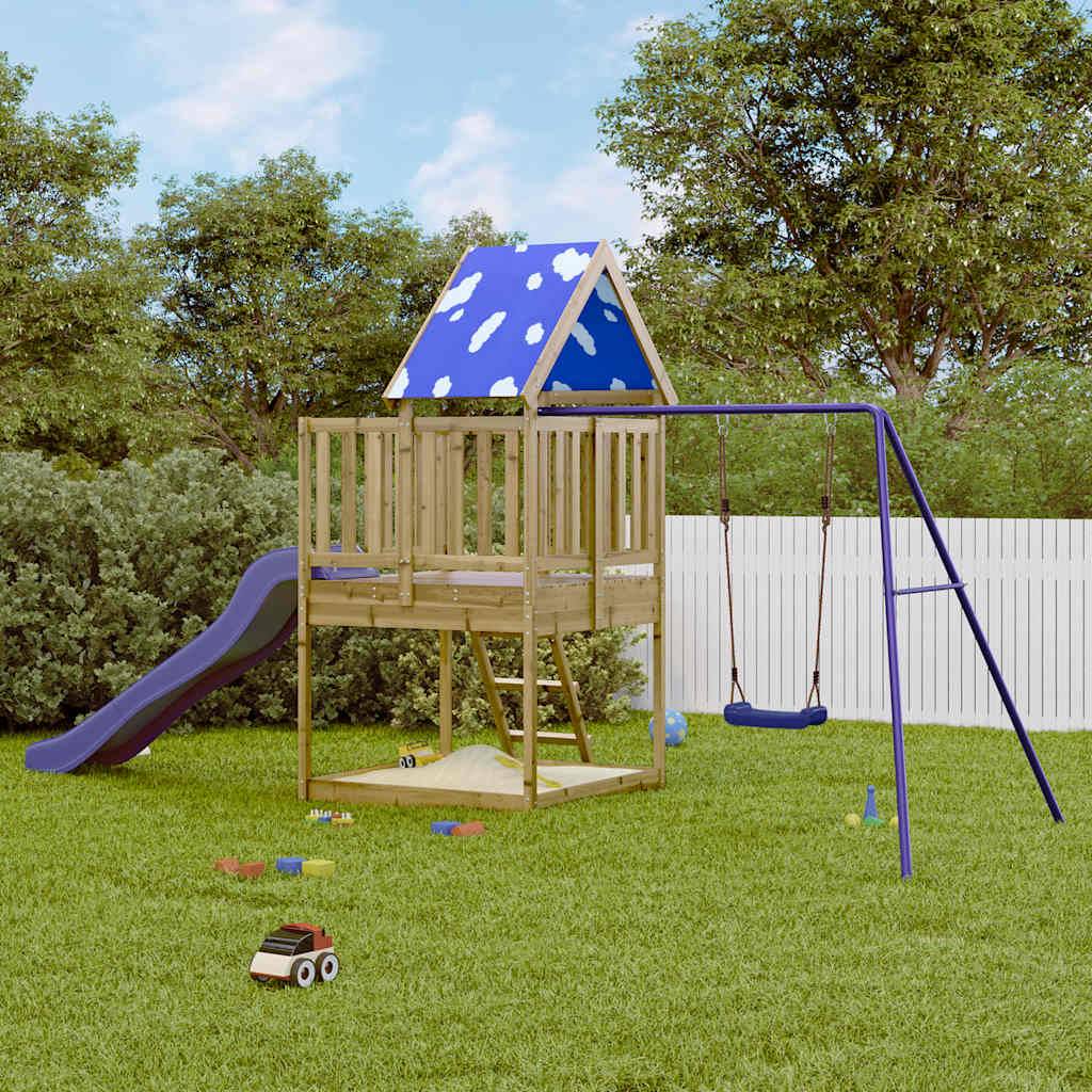 Aire de jeux d'extérieur - Jeu Plein air enfant bois de pin imprégné rj27 - Image 2