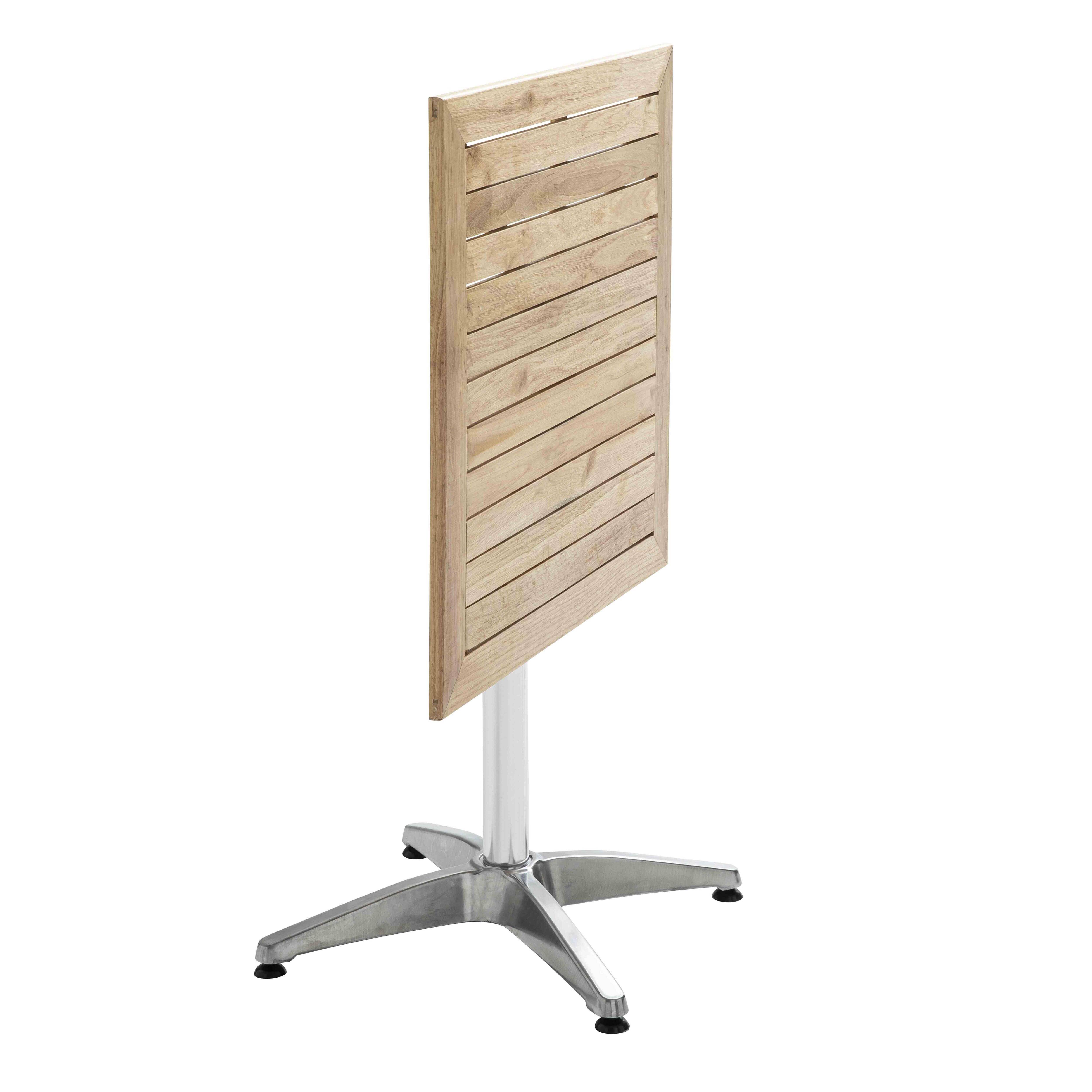Oviala - Table de jardin pliante et 4 chaises en aluminium et bois Times square - Oviala - Image 3
