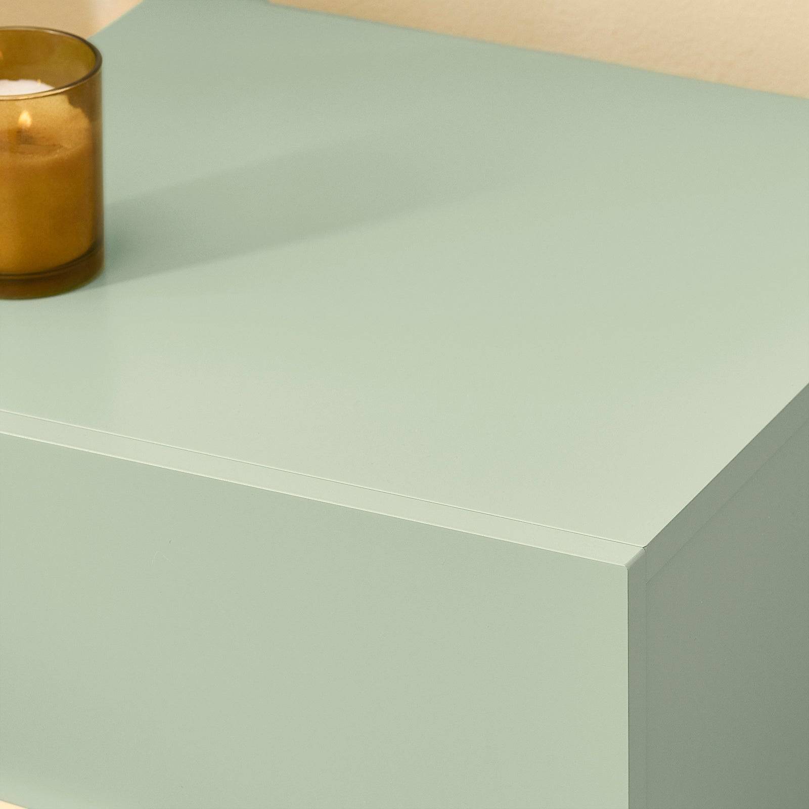 SoBuy Table de chevet verte avec 2 tiroirs, salon ou chambre, dimensions L40 x P44 x H49cm, modèle FBT164-GR - Image 6
