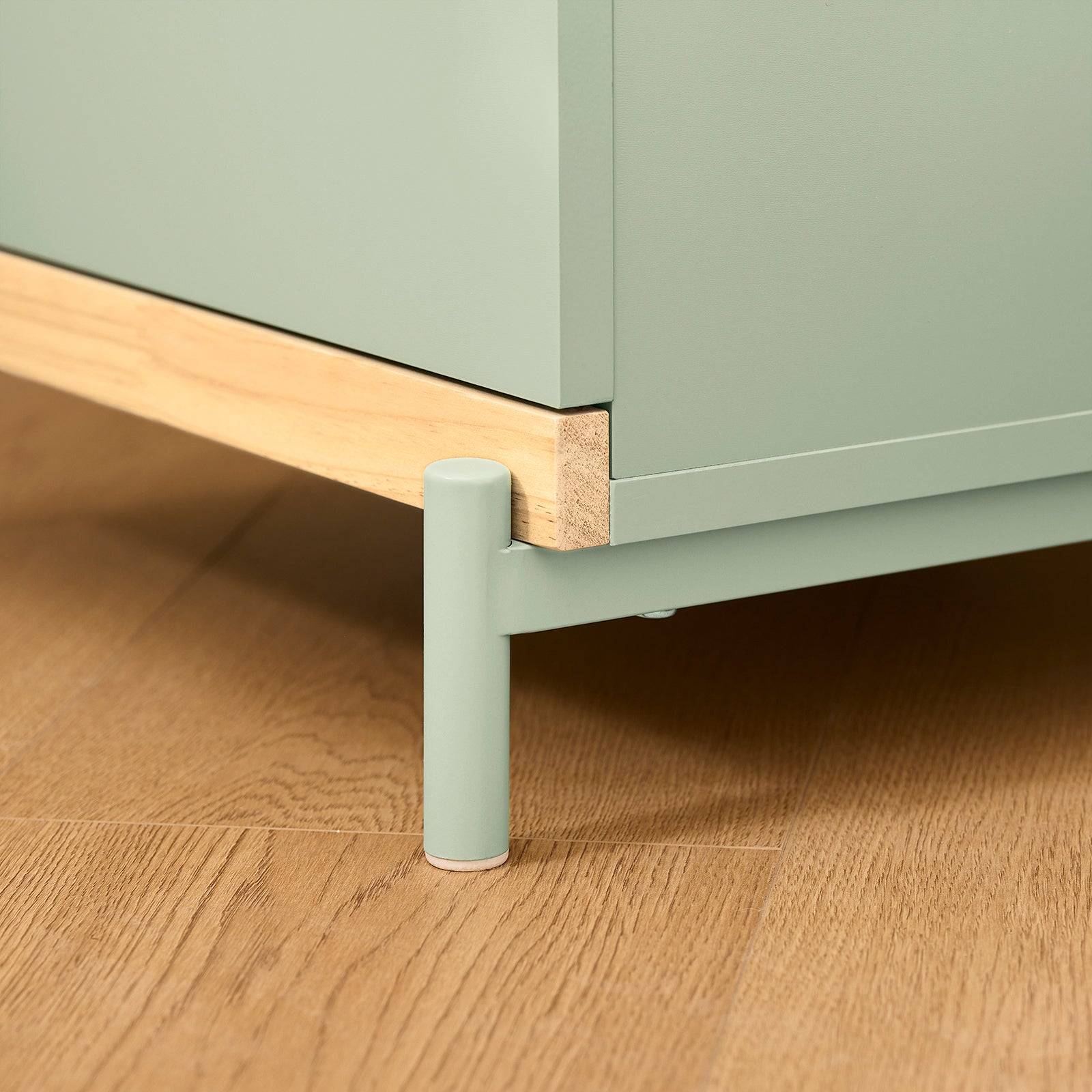 SoBuy Table de chevet verte avec 2 tiroirs, salon ou chambre, dimensions L40 x P44 x H49cm, modèle FBT164-GR - Image 8