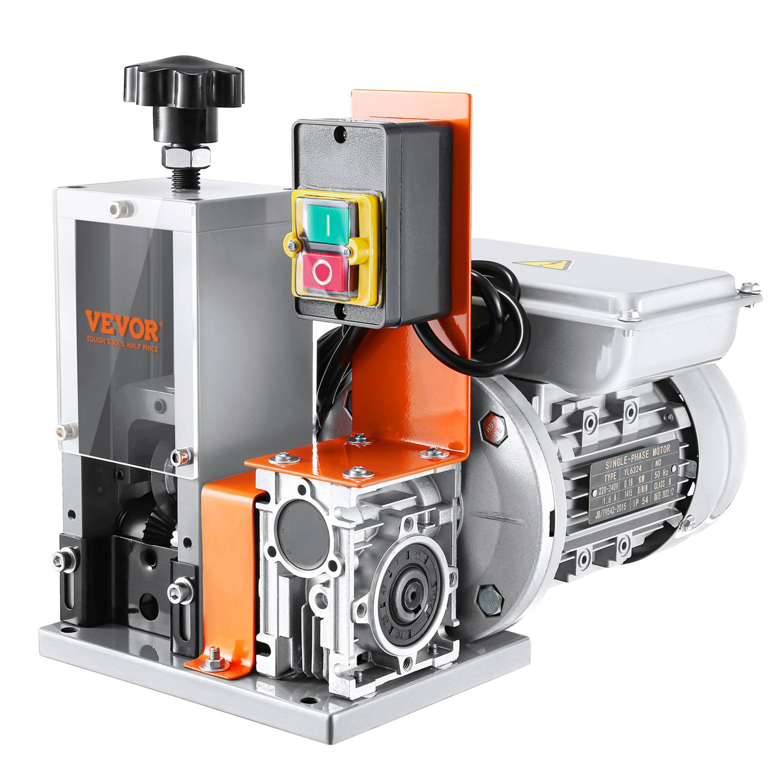 VEVOR Dénudeuse électrique 180W, câbles 1.5-25mm, 18m/min, référence profondeur visible. - Image 1