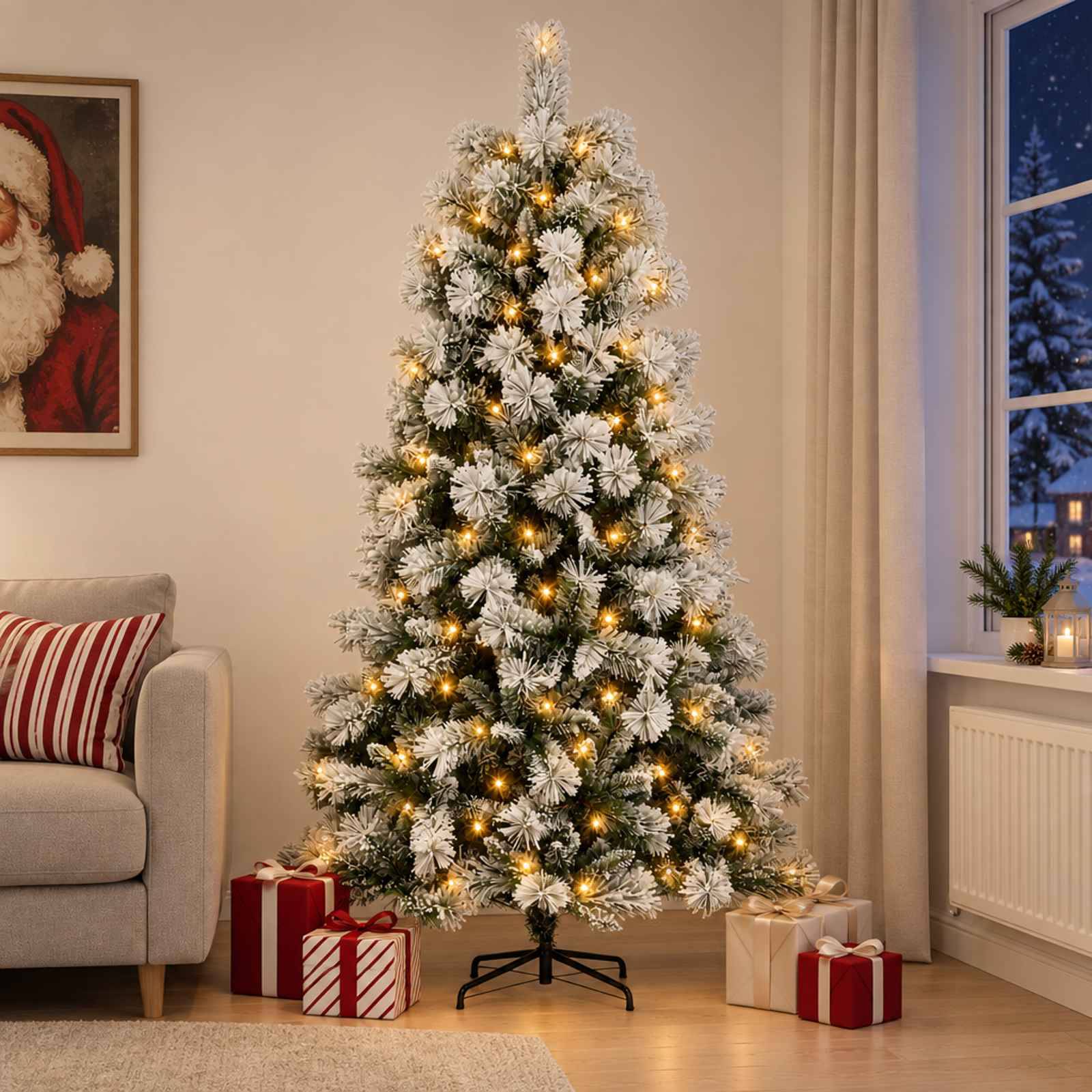 Vidaxl - Sapin de Noël Artificiel à Branches Articulées 180 cm 300 LED vidaXL 3466358 - Image 1