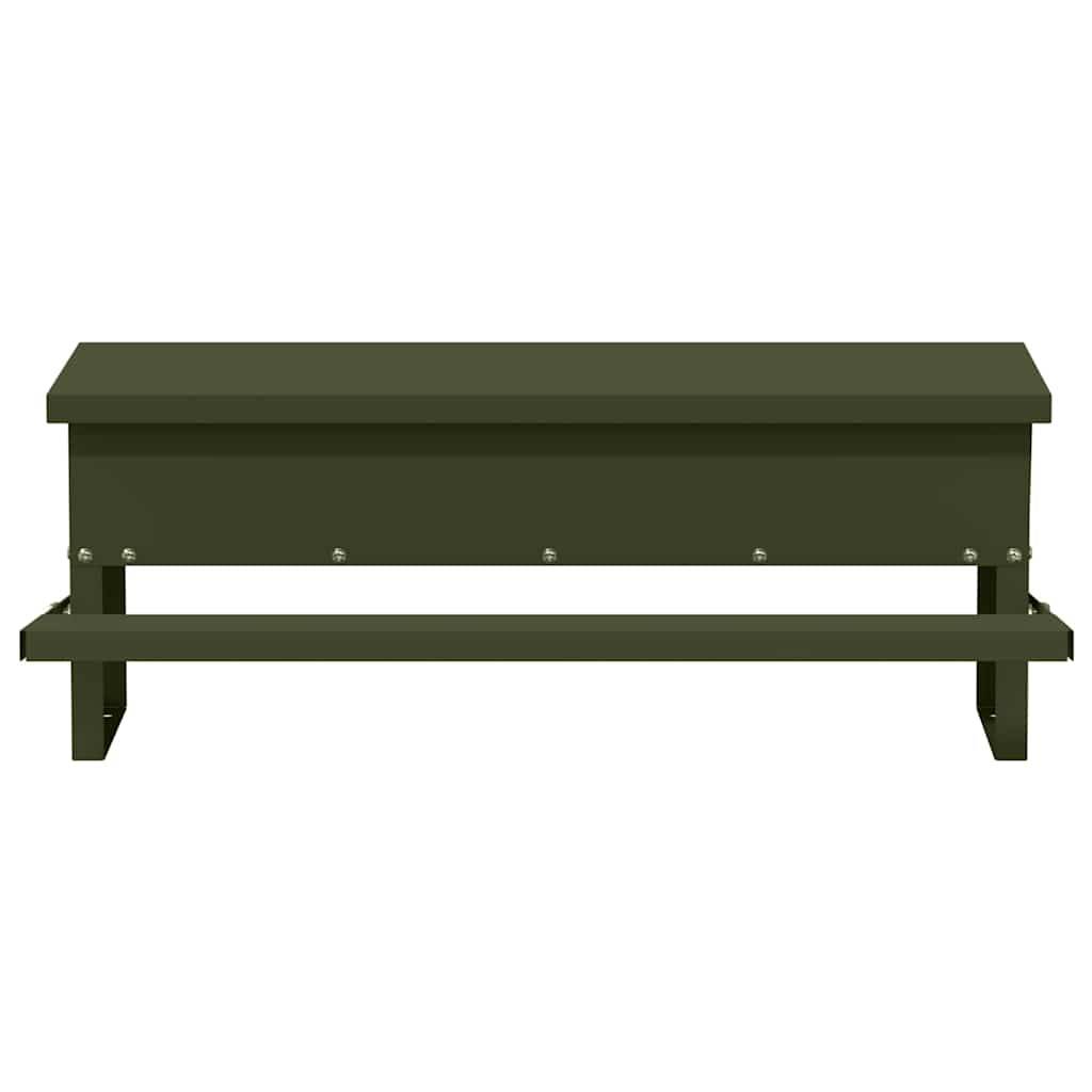 Vidaxl - Nourrisseur à pédale pour poules Vert olive 48,5 x 39,5 x 19 cm vidaXL 874673 - Image 7