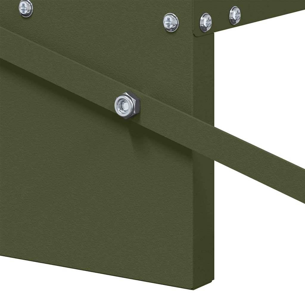 Vidaxl - Nourrisseur à pédale pour poules Vert olive 48,5 x 39,5 x 19 cm vidaXL 874673 - Image 9