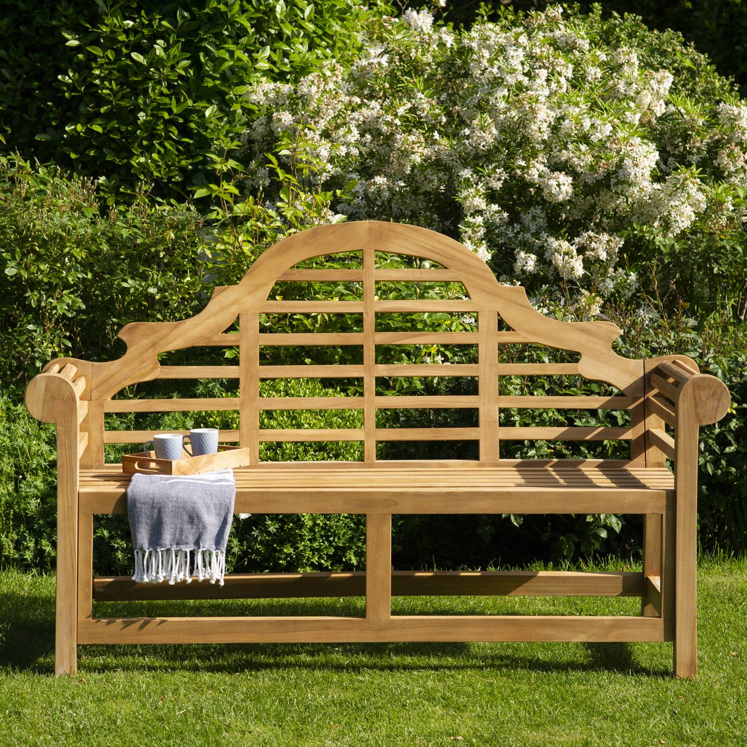 Banc de jardin en teck 150cm JAVA - HAPPY GARDEN - Image 2