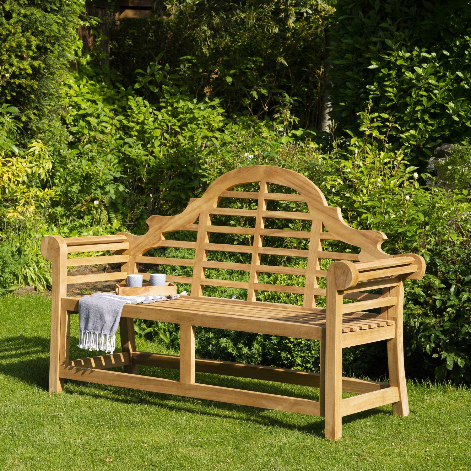Banc de jardin en teck 150cm JAVA - HAPPY GARDEN - Image 4