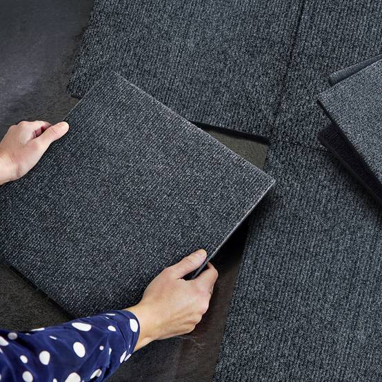 Dalles moquette extérieures clipsables polypropylène terrasse antidérapant 30x30 gris - ComfortXL Outdoor Living - Image 6