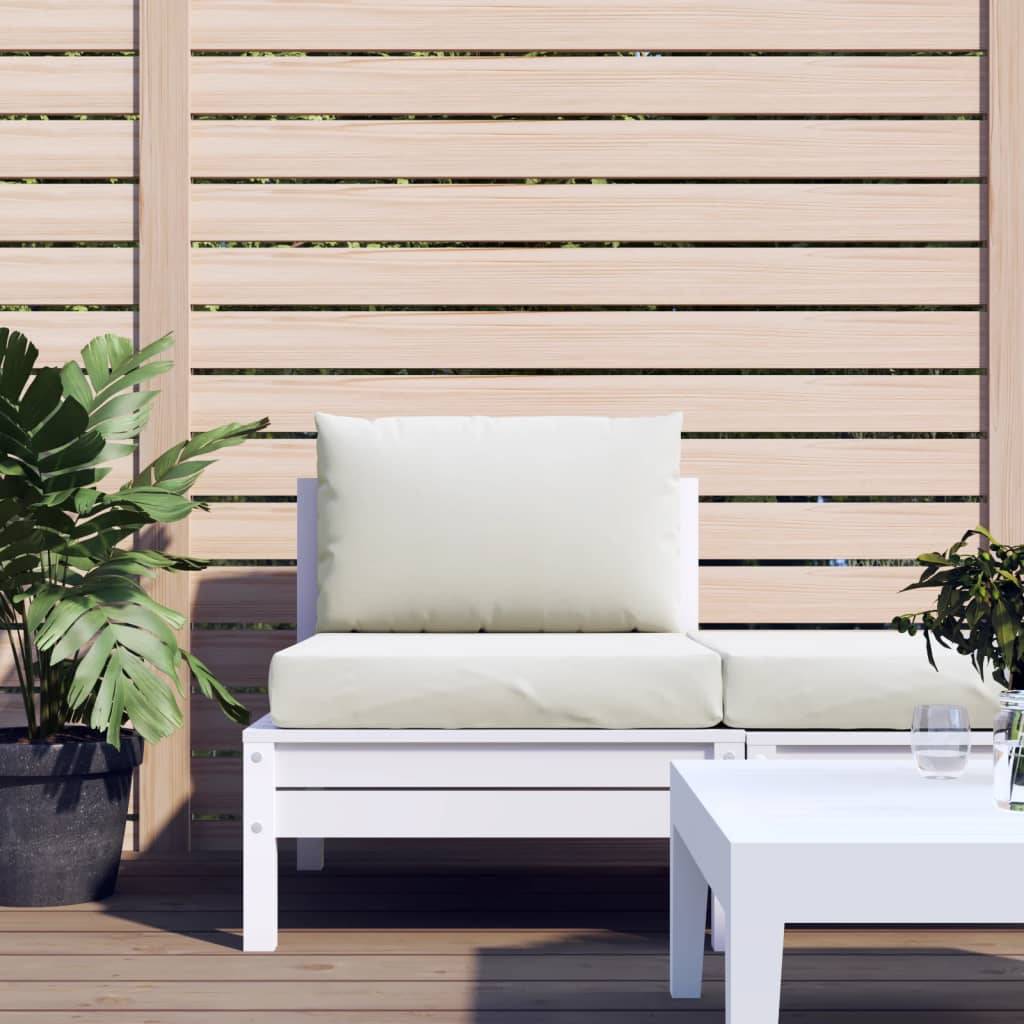Lot de 3 coussins en tissus crème