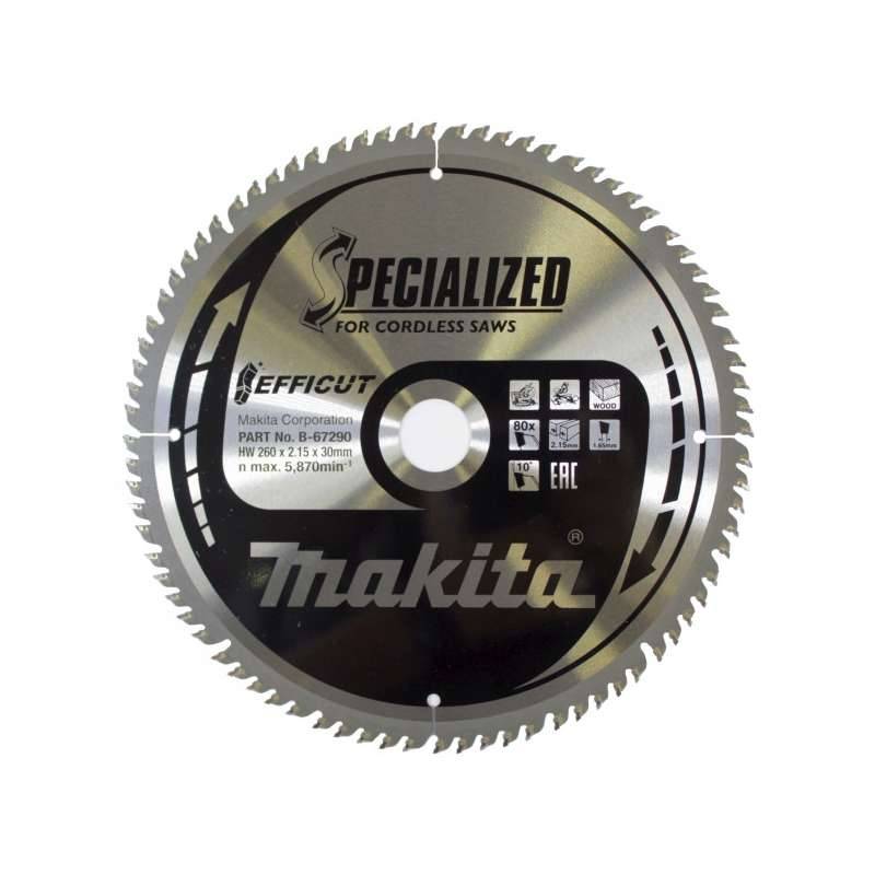Lame de scie circulaire MAKITA B-67290 SPECIALIZED EFFICUT accu Ø260mm Makita