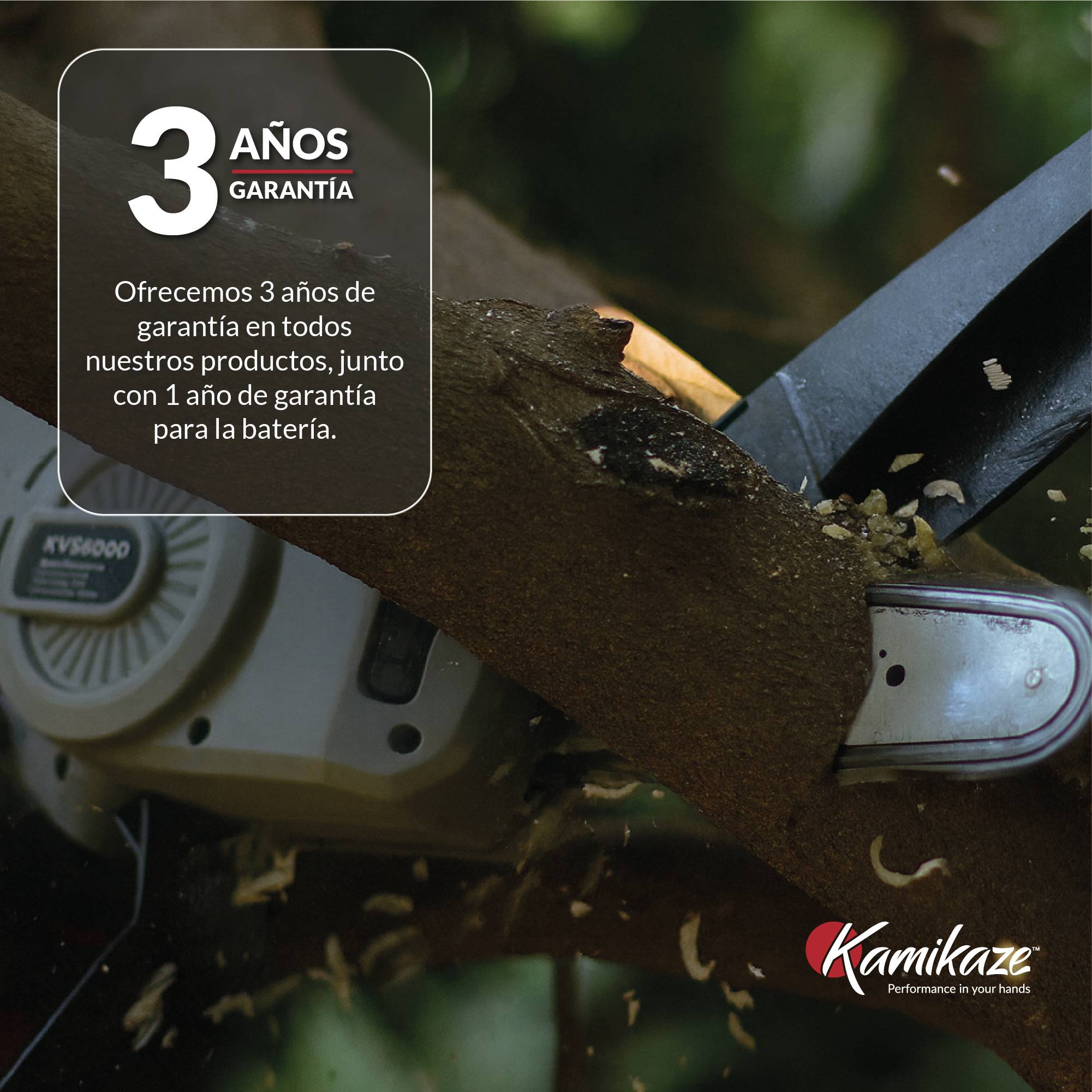 KAMIKAZE KVS6000 Mini tronçonneuse à batterie 21 V, 6" 800 W, scie électrique rechargeable avec 2 batteries 4 Ah et chargeur triple - Image 8