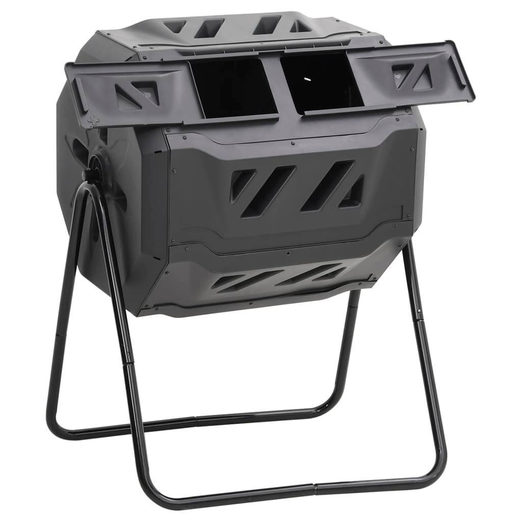 ComfortXL - Composteur rotatif 160L double chambre pour jardinage facile Noir – ComfortXL Outdoor Living - Image 4