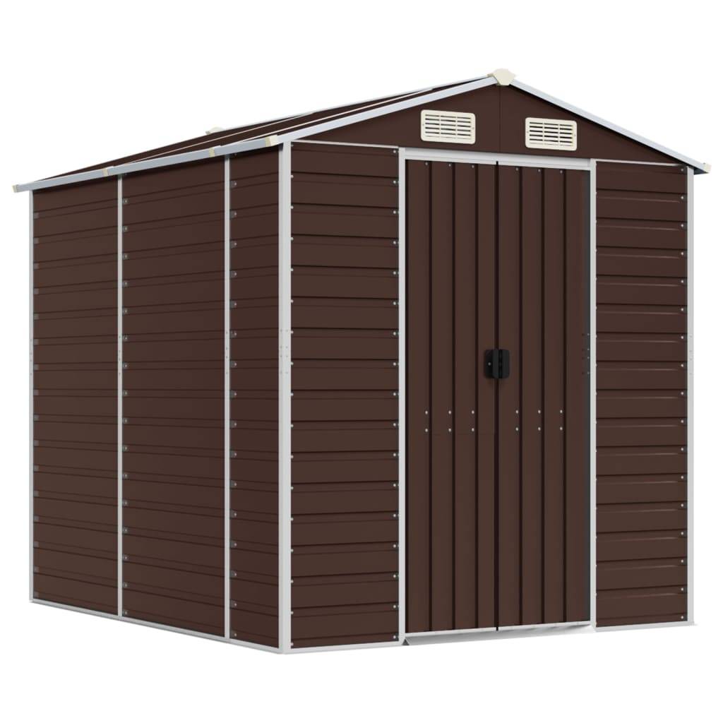 Vidaxl - Abri de jardin marron 191 x 215 x 198 cm en acier galvanisé vidaXL 3188265 - Image 2