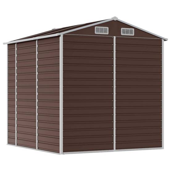 Vidaxl - Abri de jardin marron 191 x 215 x 198 cm en acier galvanisé vidaXL 3188265 - Image 8