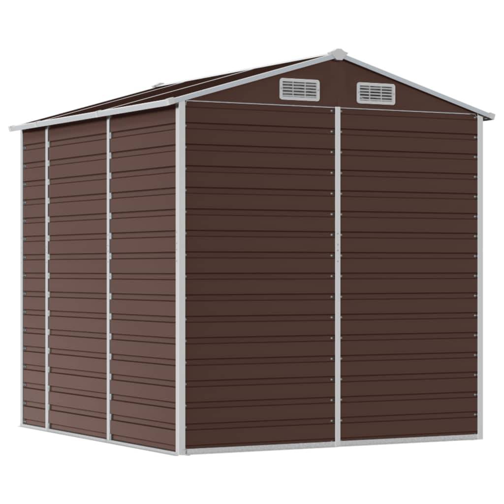 Vidaxl - Abri de jardin marron 191 x 215 x 198 cm en acier galvanisé vidaXL 3188265 - Image 8