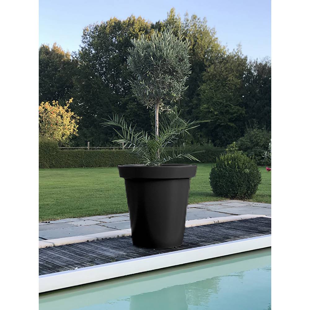 Pot de fleurs rond xxl delight 200l - lot de 2 - plast'up rotomoulage - Image 2