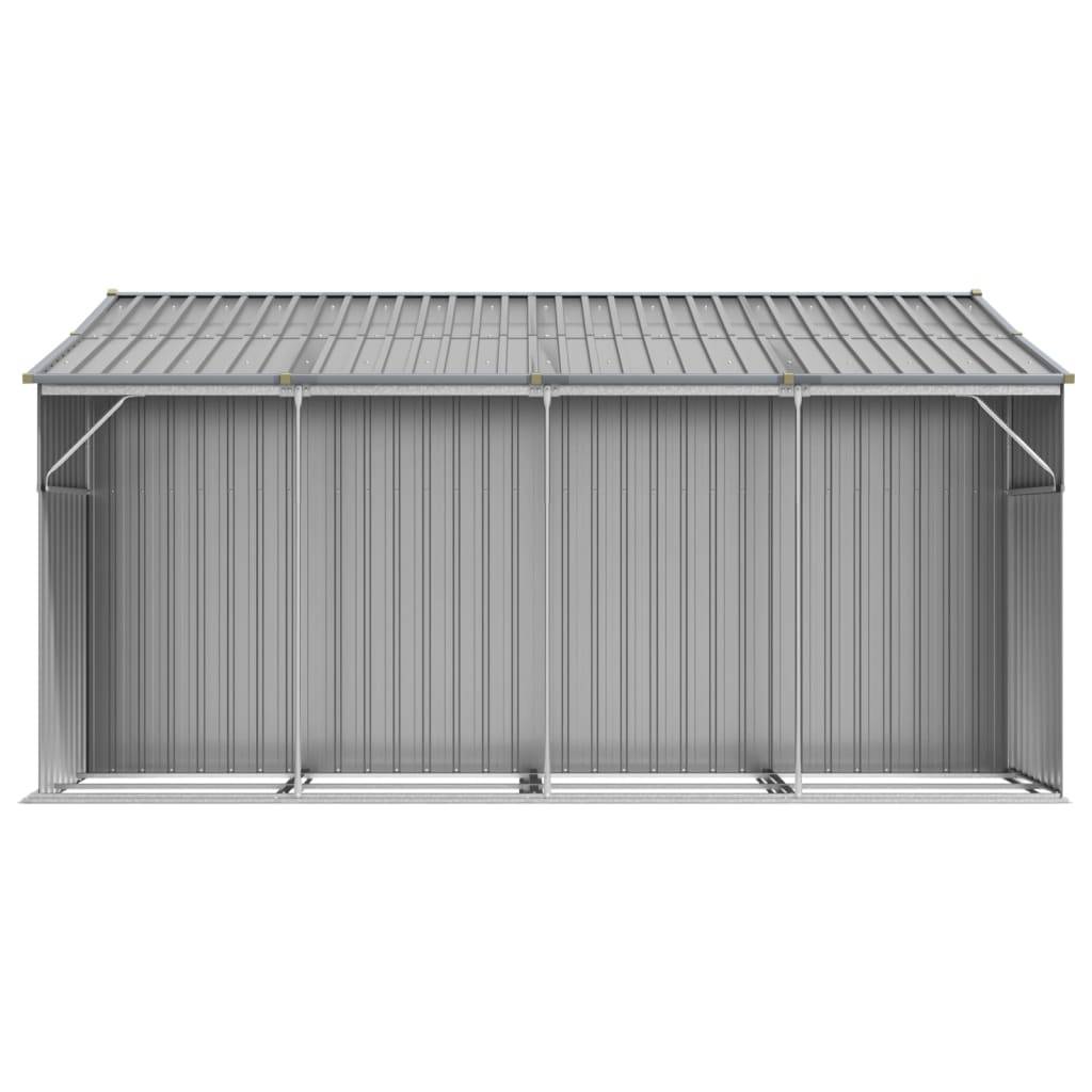 Vidaxl - Abri de jardin gris 277x365,5x179 cm acier galvanisé vidaXL 3188291 - Image 7