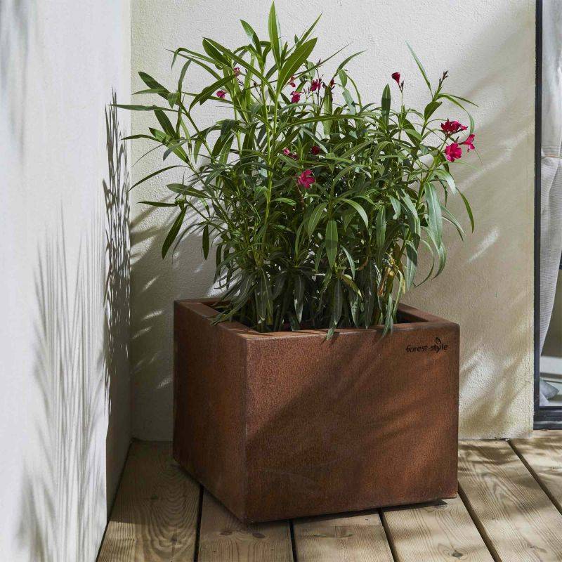 Cerland - Bac à fleurs carré en acier corten 24L - Image 3