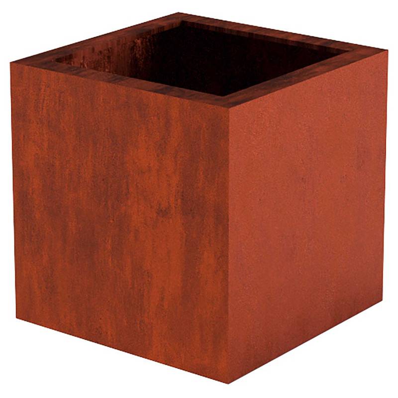 Cerland - Bac à fleurs carré en acier corten 24L - Image 1