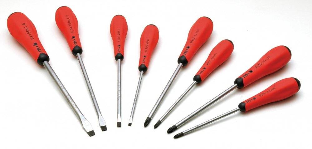 Jeu de 8 tournevis fente + phillips® + pozidriv - MOB - Image 1