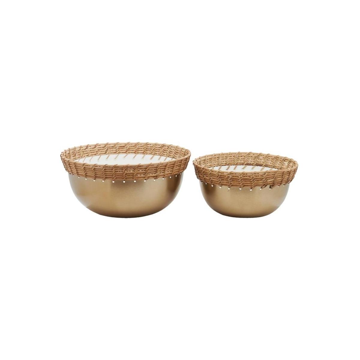Aubry Gaspard - Corbeille en métal doré (lot de 2) Corbeilles - Image 1