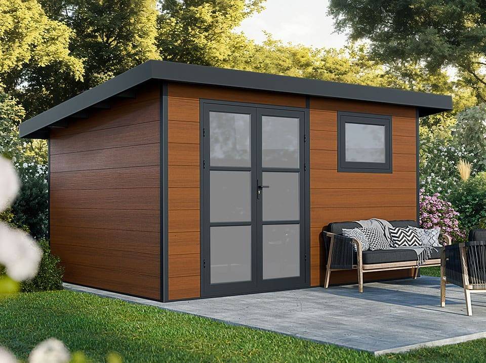 Abri de Jardin Composite ALMA - 11m2 Brun - Garanti 20 ans - Cabanon de Jardin - Image 1