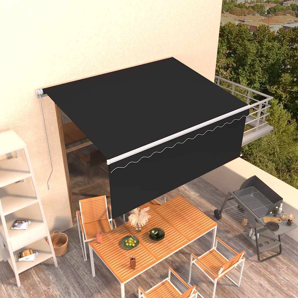 Vidaxl - Auvent rétractable manuel avec store 3,5x2,5 m Anthracite vidaXL 3069279 - Image 1