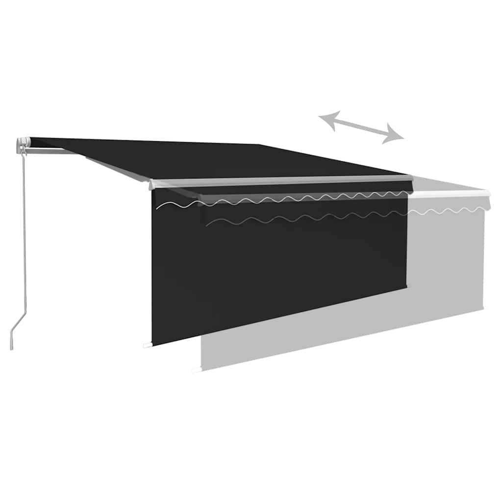 Vidaxl - Auvent rétractable manuel avec store 3,5x2,5 m Anthracite vidaXL 3069279 - Image 7