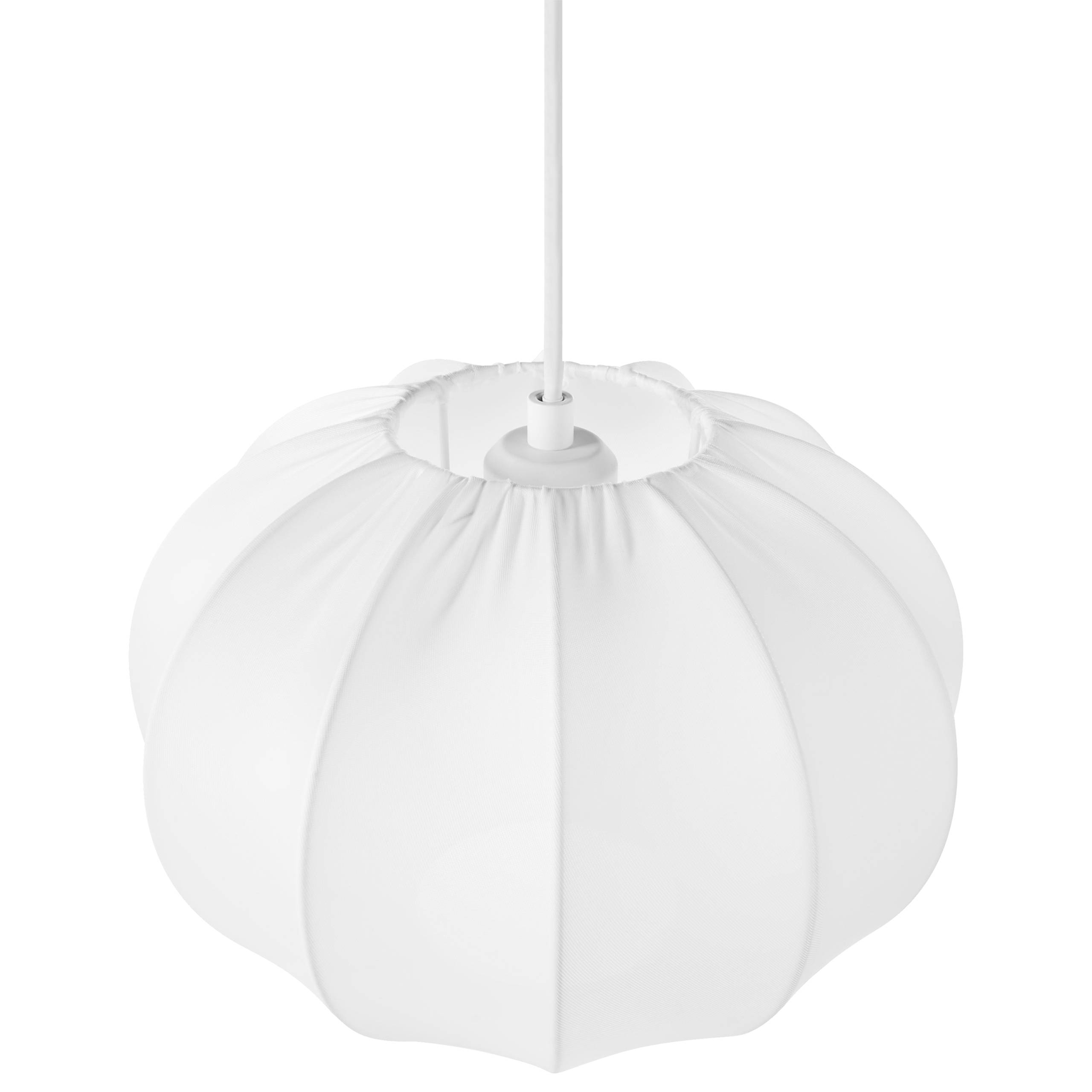 Beliani - Lampe suspension Nylon Blanc MARIARA - 29x29x75- Beliani - Image 4