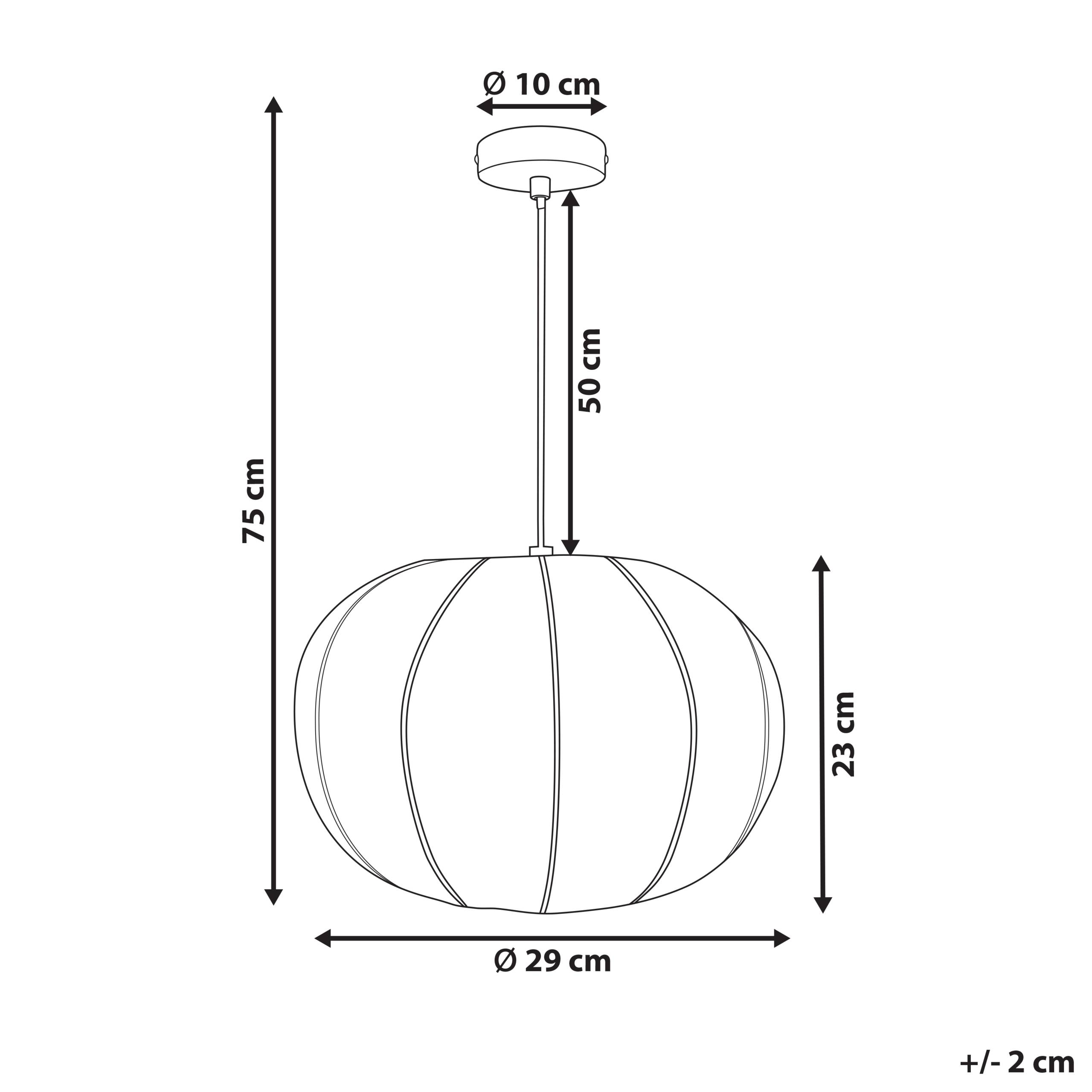 Beliani - Lampe suspension Nylon Blanc MARIARA - 29x29x75- Beliani - Image 3