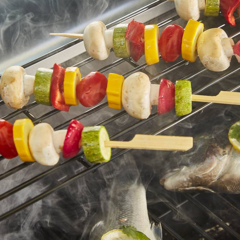 Brasero - Plancha gaz et barbecue charbon Bi‑Energy L - BRASERO BY FAVEX – 2 x 3,6 kW – Plaque inox – réglage charbon – 10 à 12 convives - Image 8