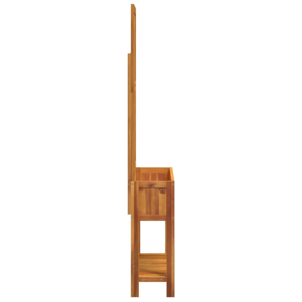 Vidaxl - Jardinière avec treillis et étagère bois massif d'acacia vidaXL 364899 - Image 6