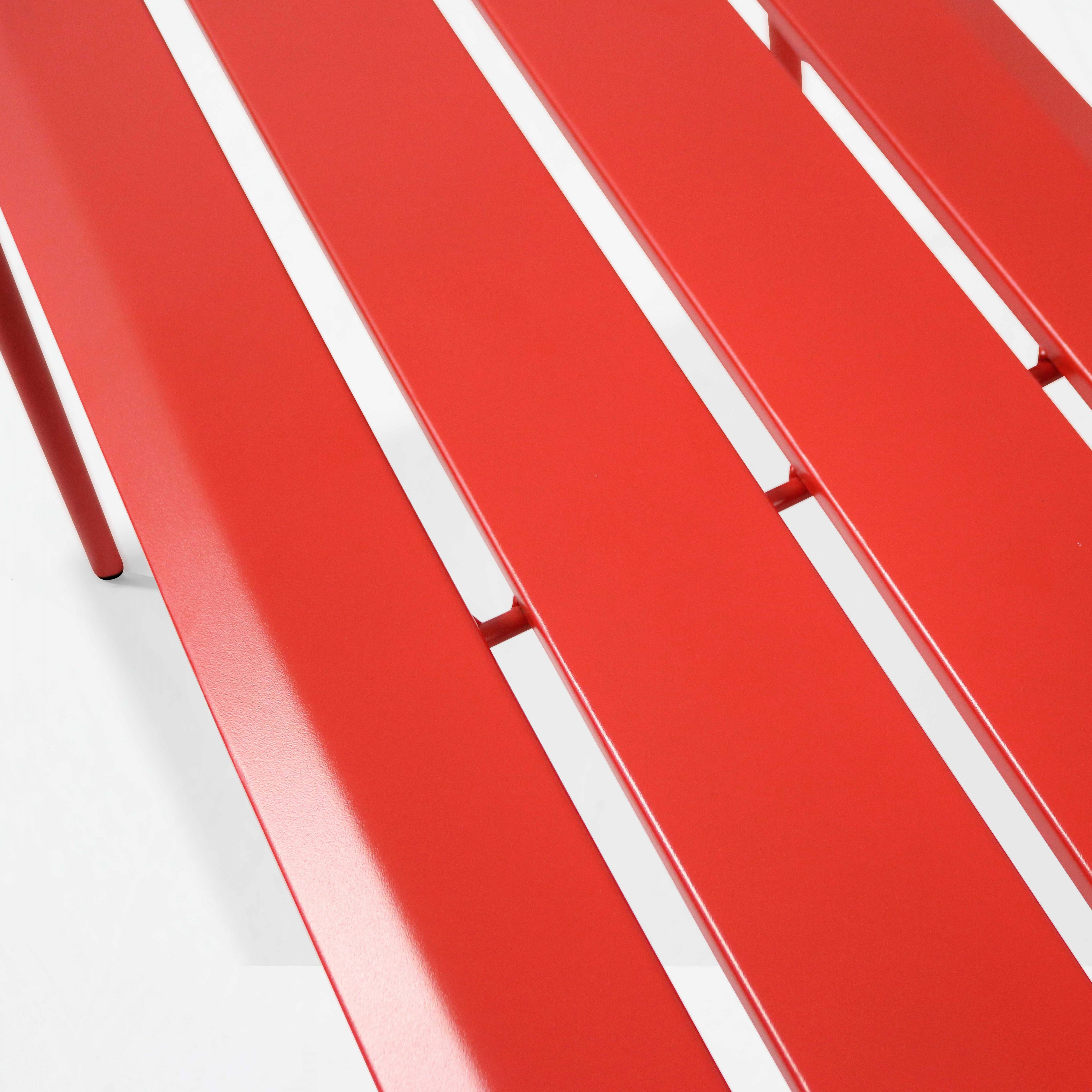 Oviala - Banc de jardin en acier rouge Palavas - Oviala - Image 5